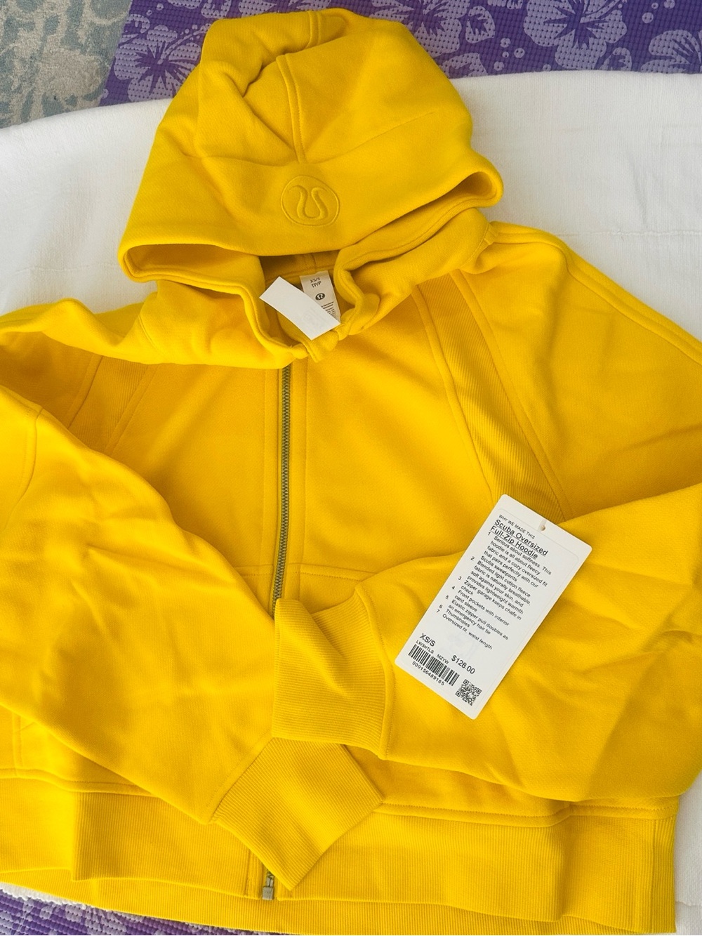 ✨ Lululemon Scuba Oversized Half-Zip Hoodie – Maze Yellow – XS/S – NWT ✨